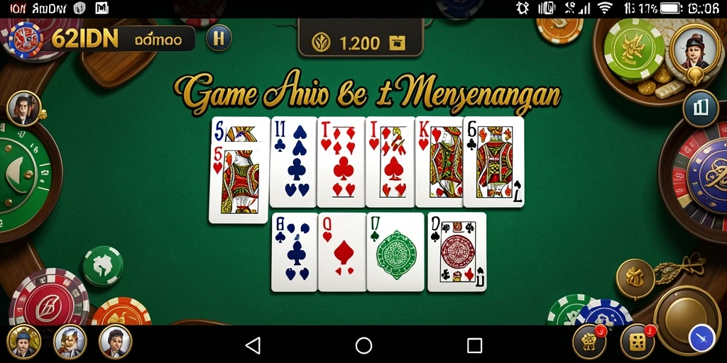 Tampilan gameplay seru di 62IDN dengan pemain yang berkompetisi.
