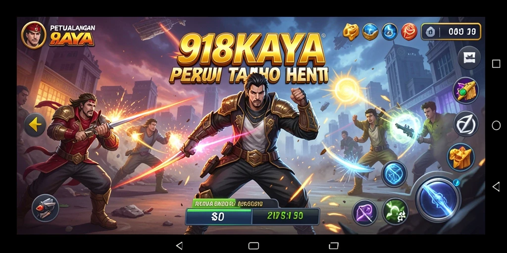 Screenshot utama menampilkan aksi seru dalam game 918KAYA.