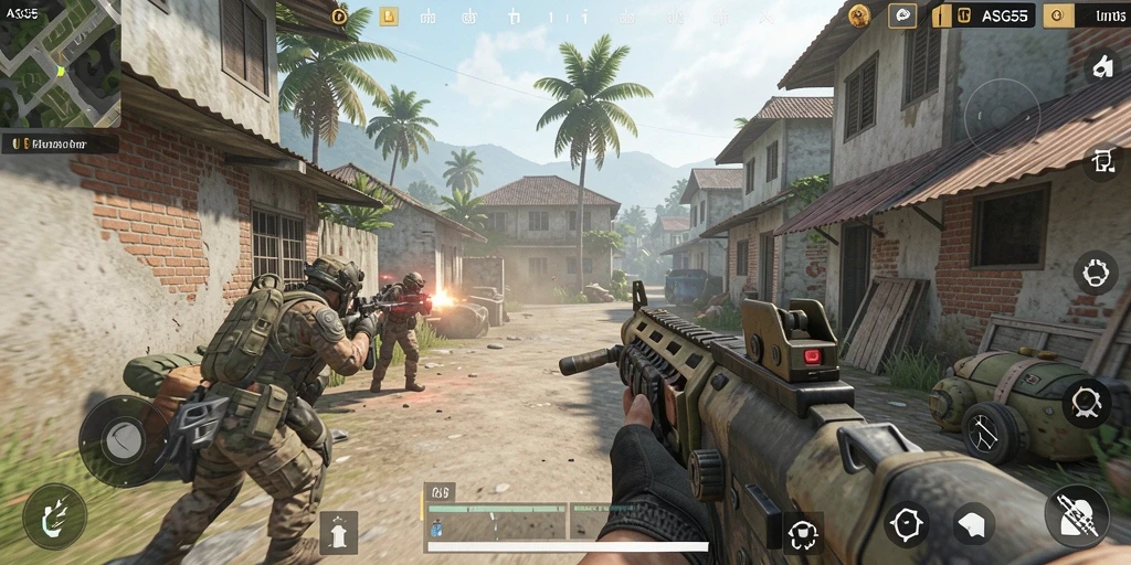 Gameplay mendebarkan di ASG55 dengan pertempuran yang intens.