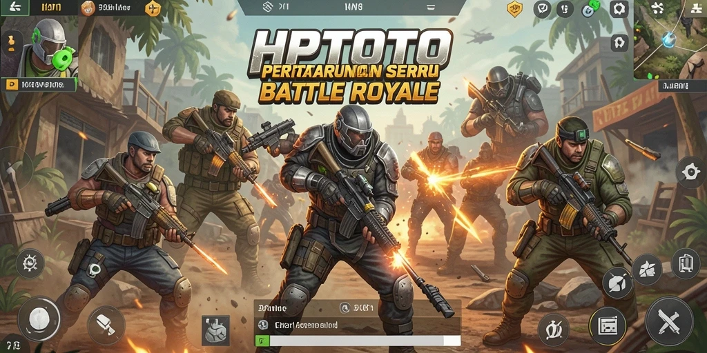 Gameplay HPTOTO menampilkan pertempuran seru antar pemain.