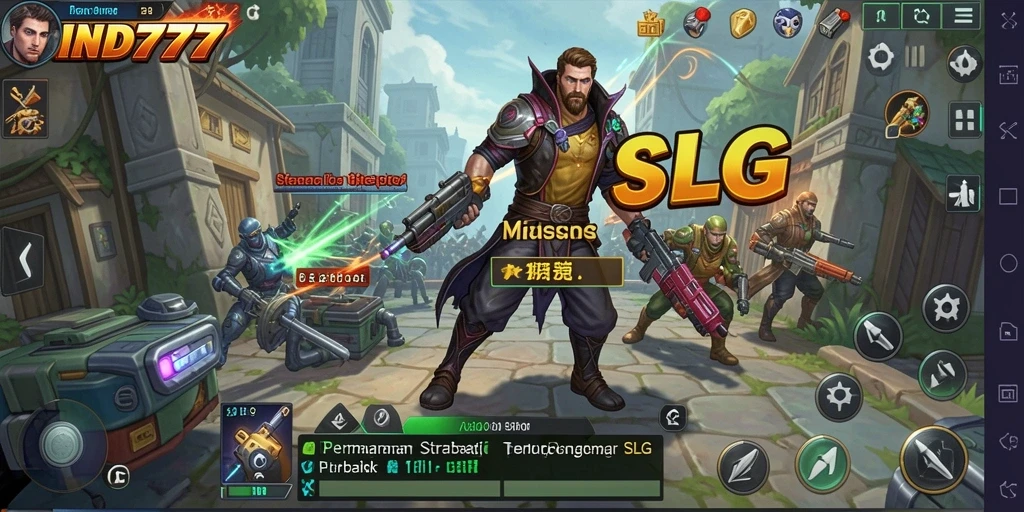 Tampilan gameplay IND777 dengan strategi SLG yang mendalam.