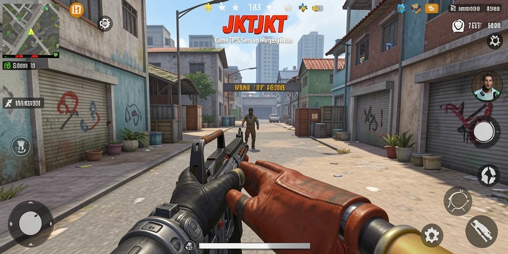 Tampilan dinamis gameplay JKTJKT dengan aksi seru.