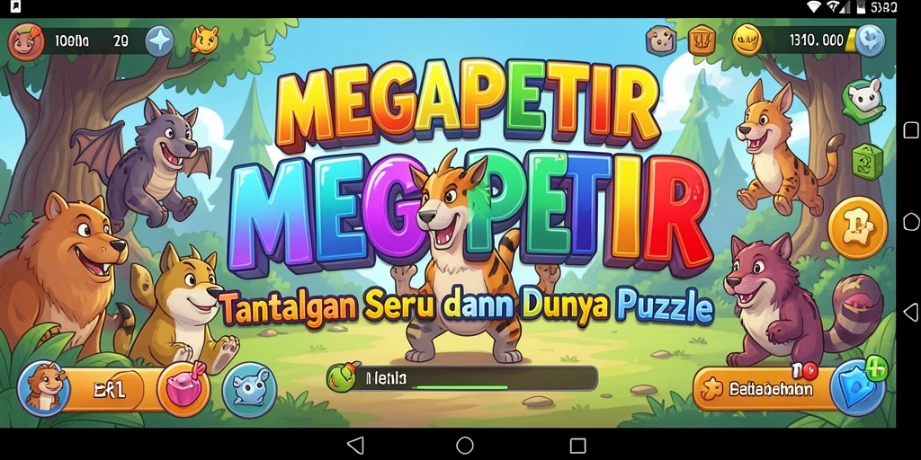 Gameplay <strong>MEGAPETIR</strong> yang seru dengan desain menarik.