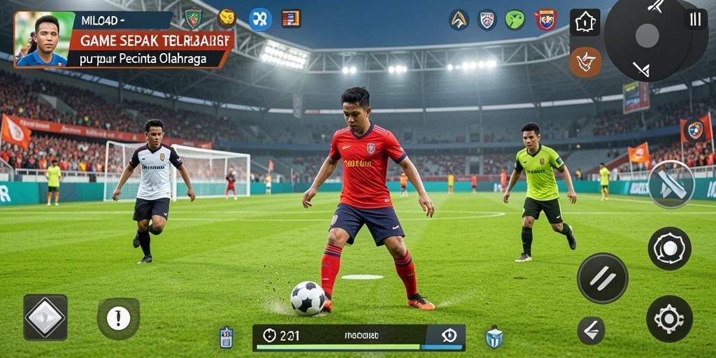 Tampilan gameplay menarik dalam permainan sepak bola MILO4D.