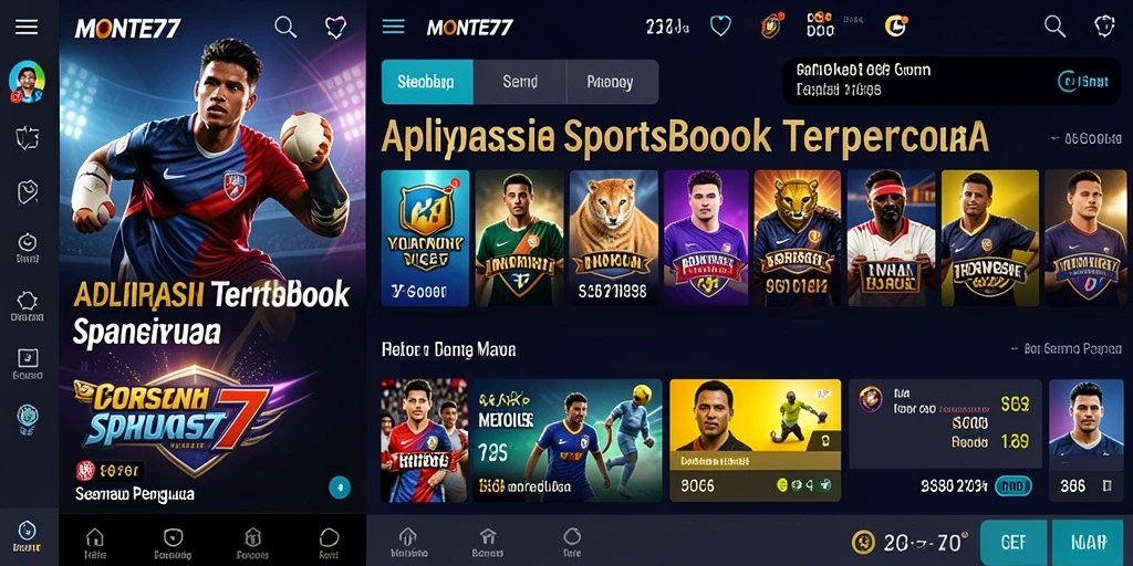 Screenshot utama MONTE77 saat taruhan olahraga berlangsung.