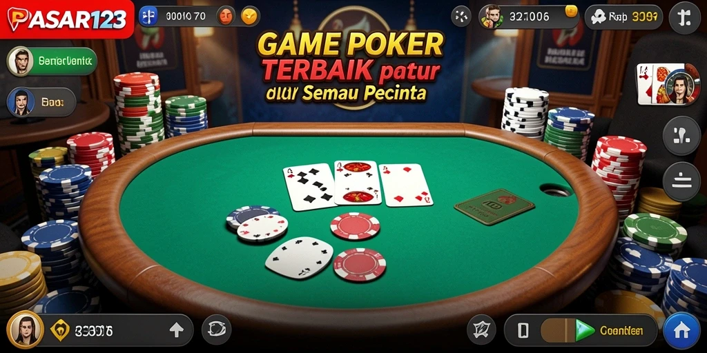 Tampilan gameplay Poker yang seru di PASAR123.
