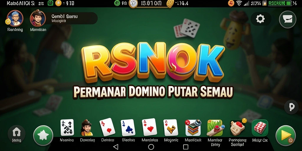 Tampilan gameplay seru dalam RSNOK dengan domino klasik.
