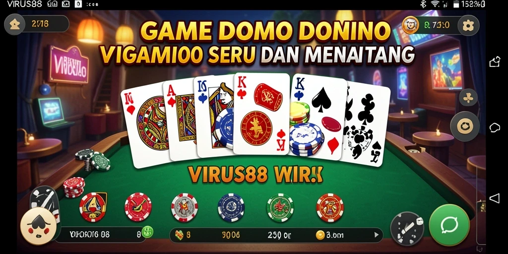 Screenshot utama VIRUS88 menunjukkan momen seru gameplay Domino.