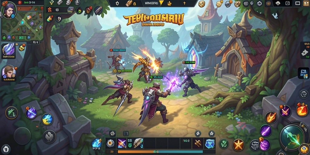 Screenshot utama W67 menampilkan pertempuran epik dan interaksi antar pemain.